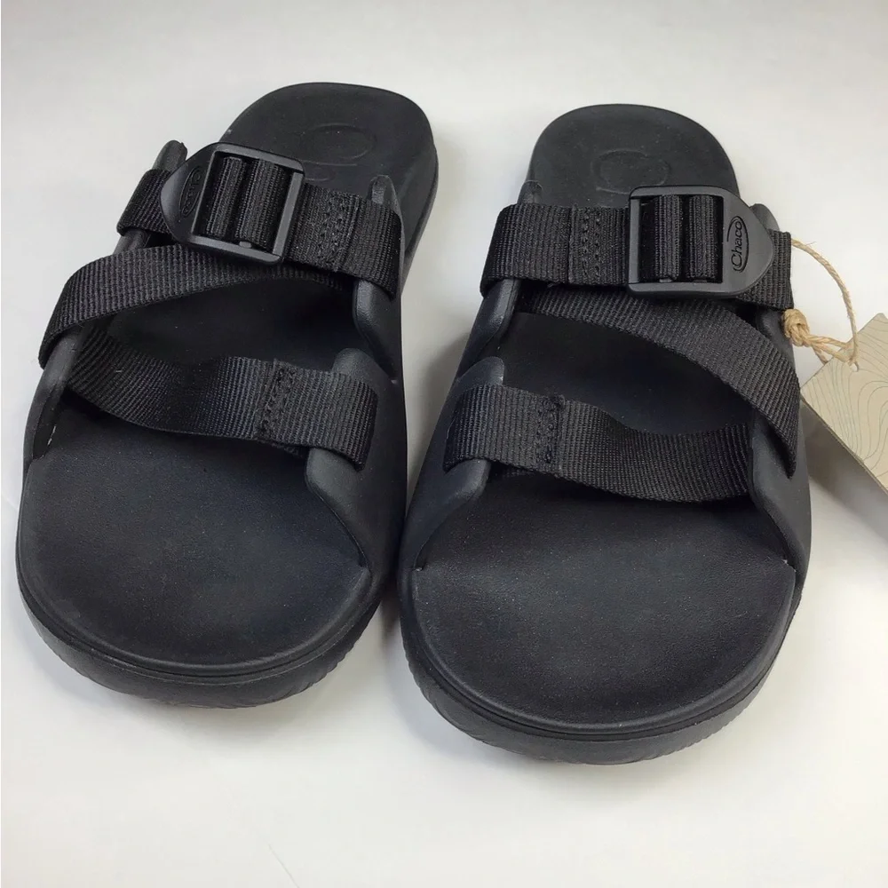 NWT Chaco Chillos Black Slides Size 5.